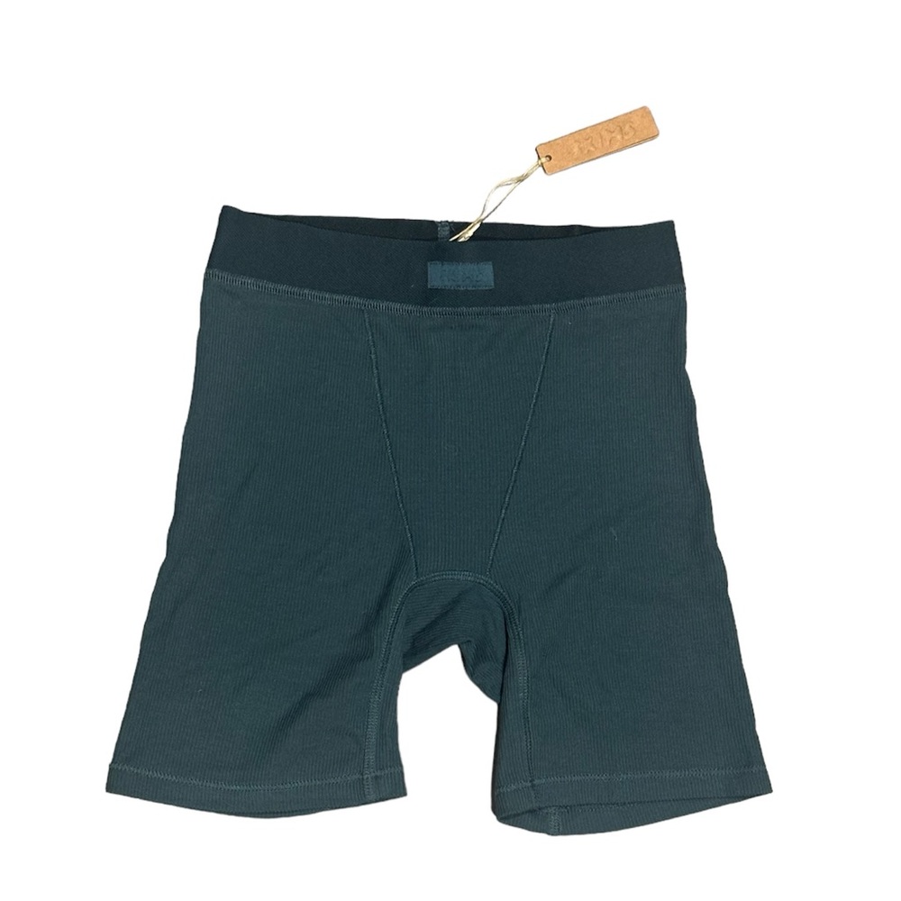 SKIMS COTTON RIB BOXER SHORT TEAL